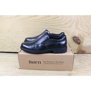 New Born Shoes Mens 9 Black Leather Laken Loafer Slip On